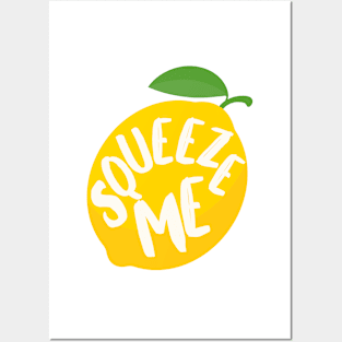 Lemon yellow squeeze me bright design Posters and Art